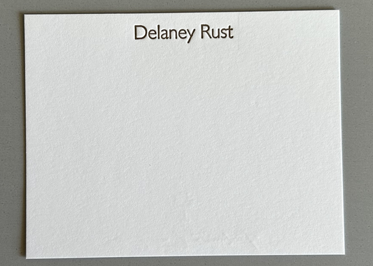 Custom Letterpress Stationery- The Delaney Collection