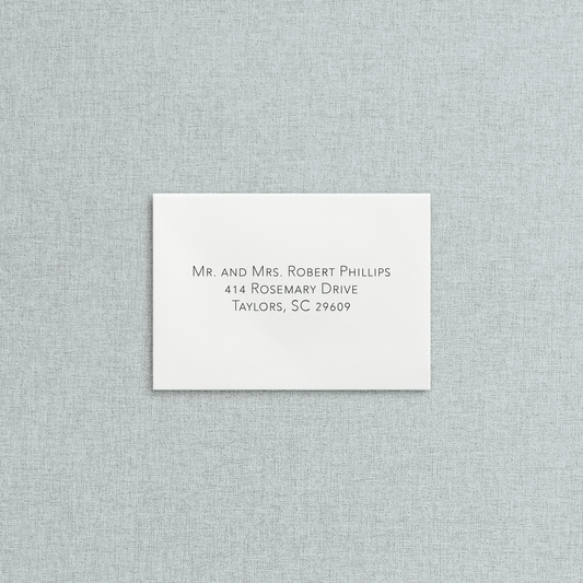 Mail in RSVP card with the address digitally printed. 