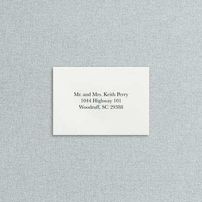 Mail in RSVP card with the address digitally printed. 
