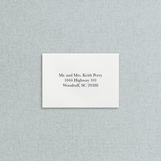 Mail in RSVP card with the address digitally printed. 