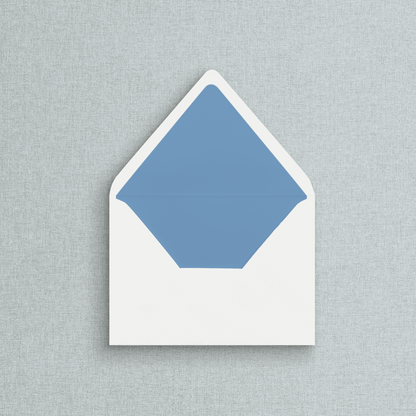 Solid Dusk Blue Envelope Liner for Wedding Invitations