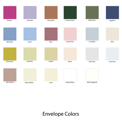 Envelope Color Choices for your wedding invitations