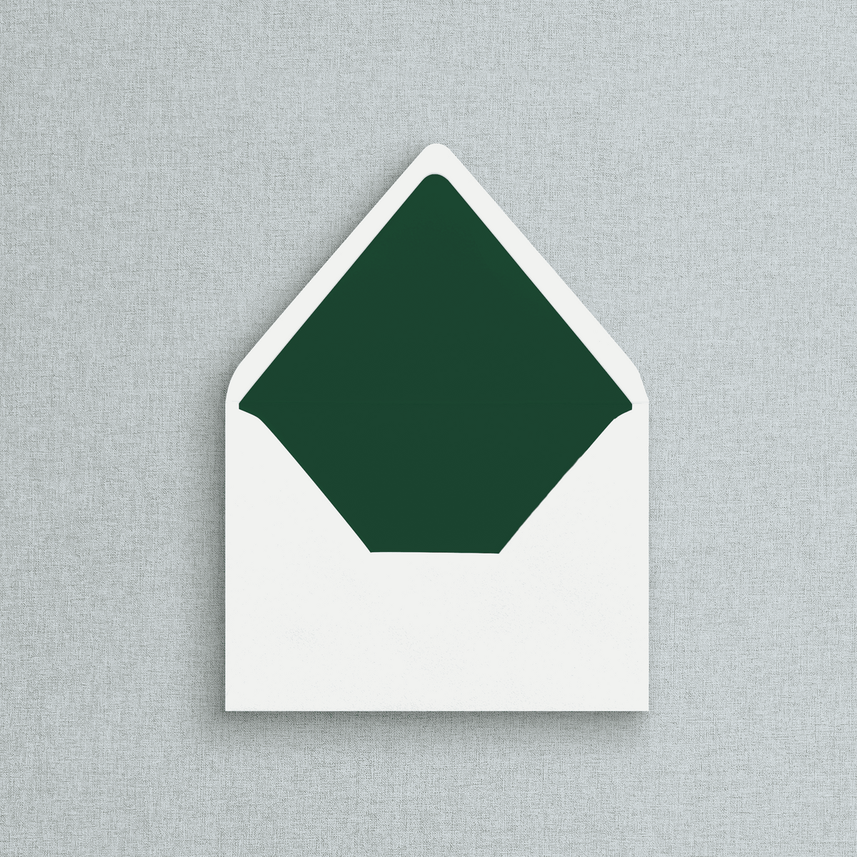 Solid Forrest Green Envelope Liner for Wedding Invitations