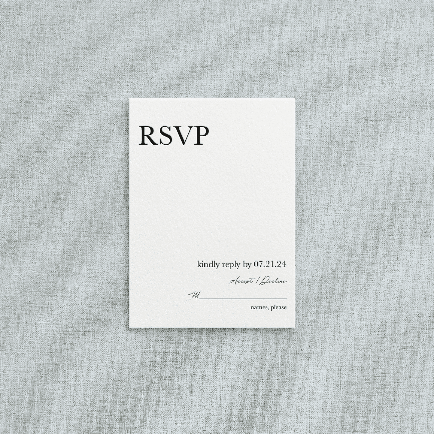 Hannah Curated Collection Mail In Response Card