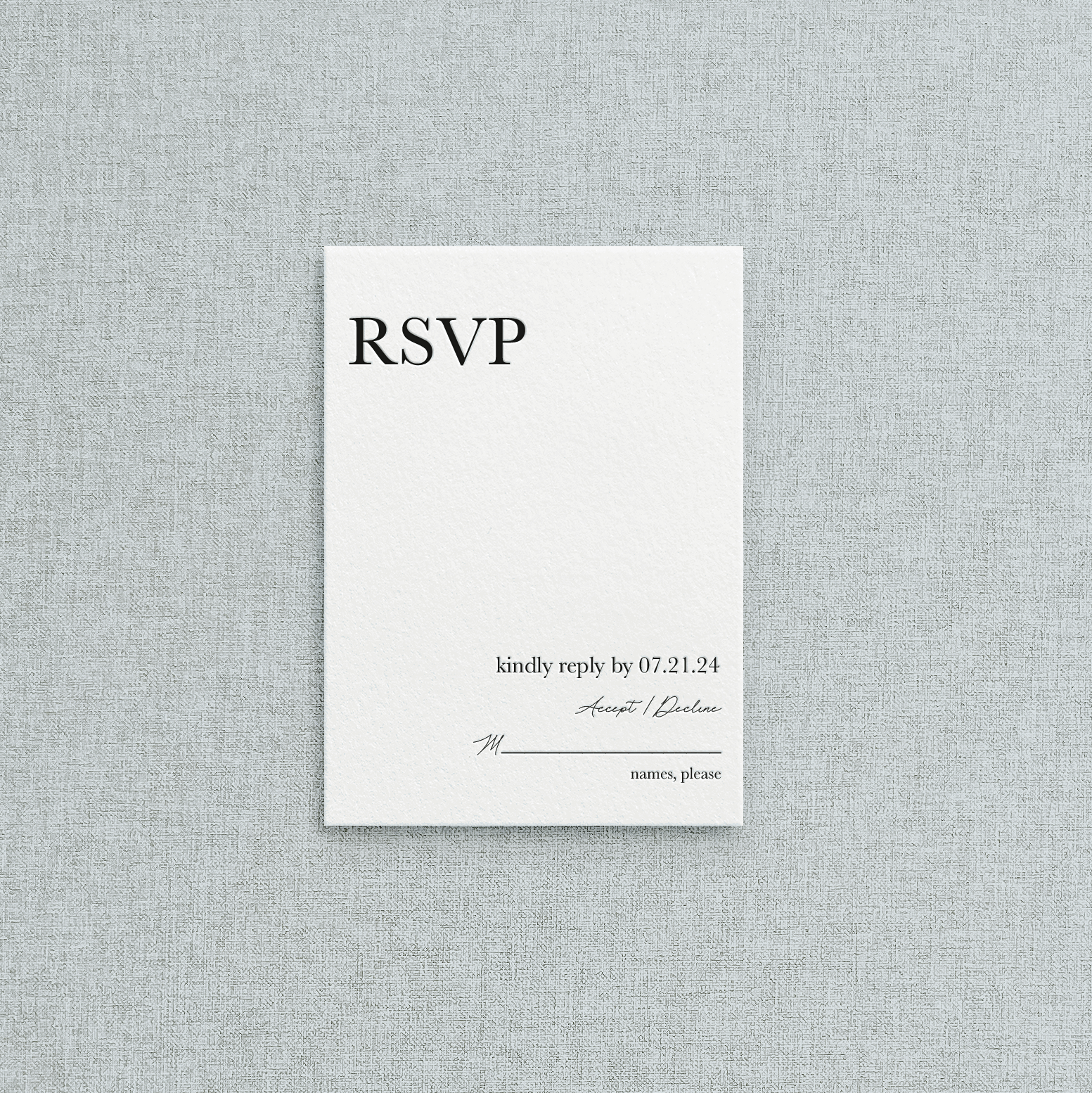 Hannah Curated Collection Mail In Response Card