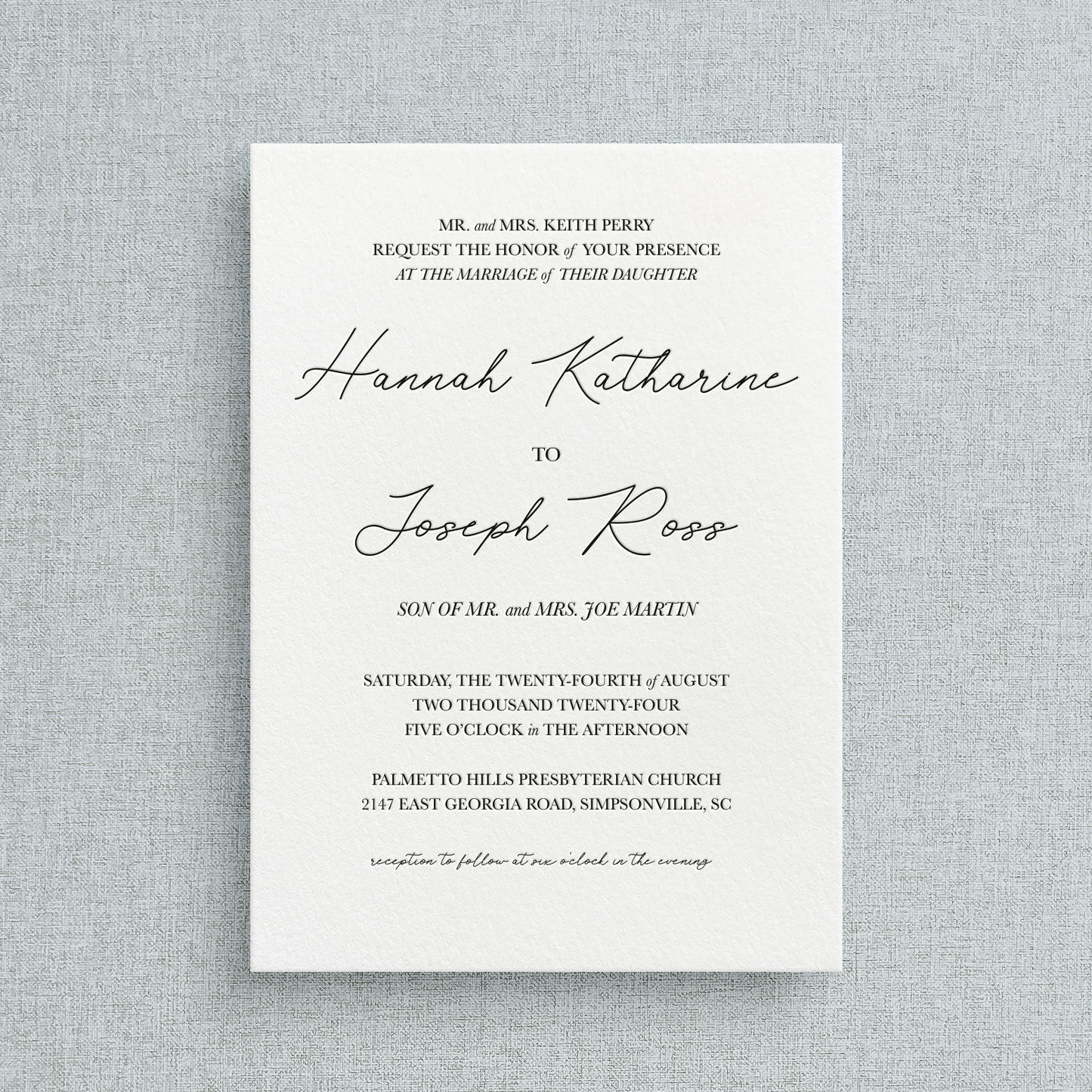 Hannah Curated Collection Invitation
