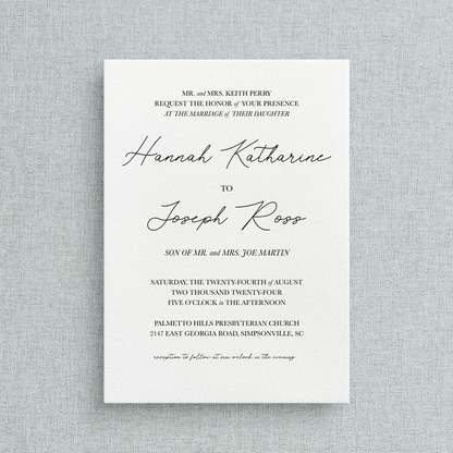 Hannah Curated Collection Invitation