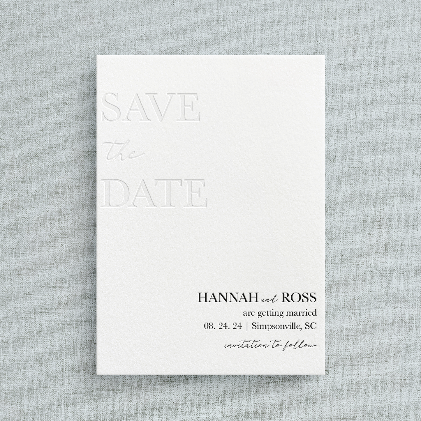 Hannah Curated Collection Save the Date