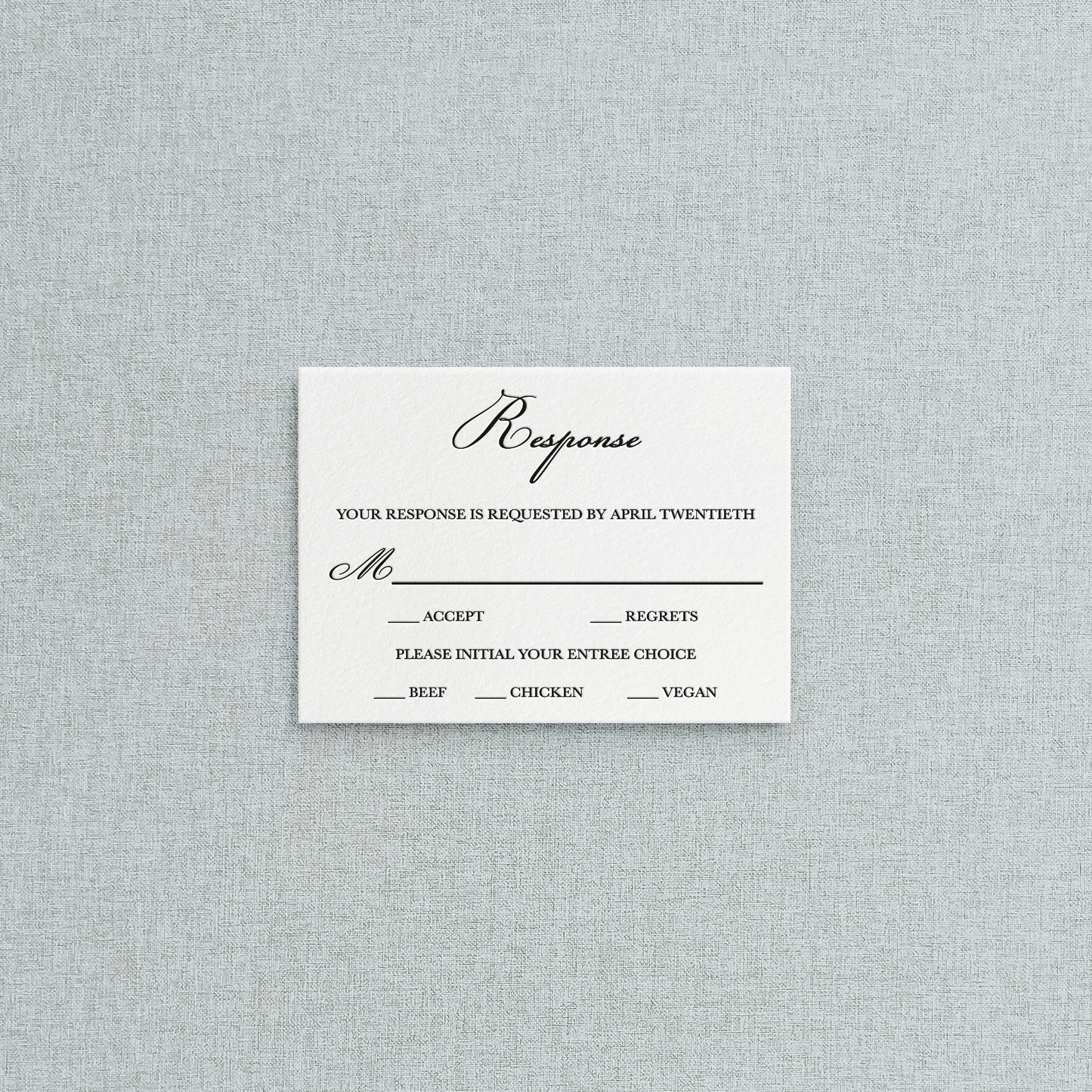 Patricia Curated Collection Mail In Response Card