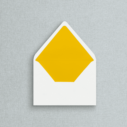 Solid Marigold Envelope Liner for Wedding Invitations