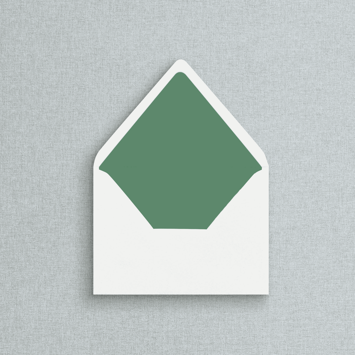 Solid Mid Green Envelope Liner for Wedding Invitations