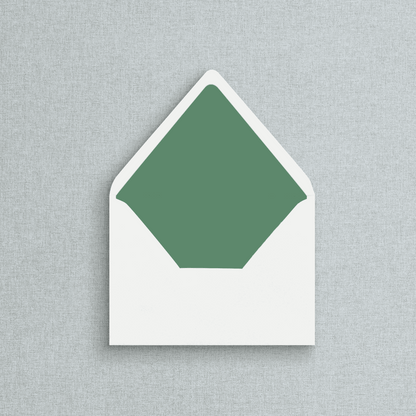 Solid Mid Green Envelope Liner for Wedding Invitations