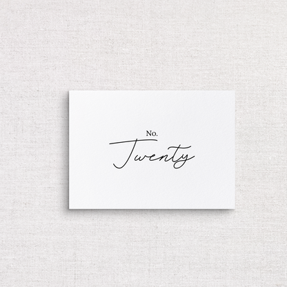 Rose Curated Collection Table Numbers