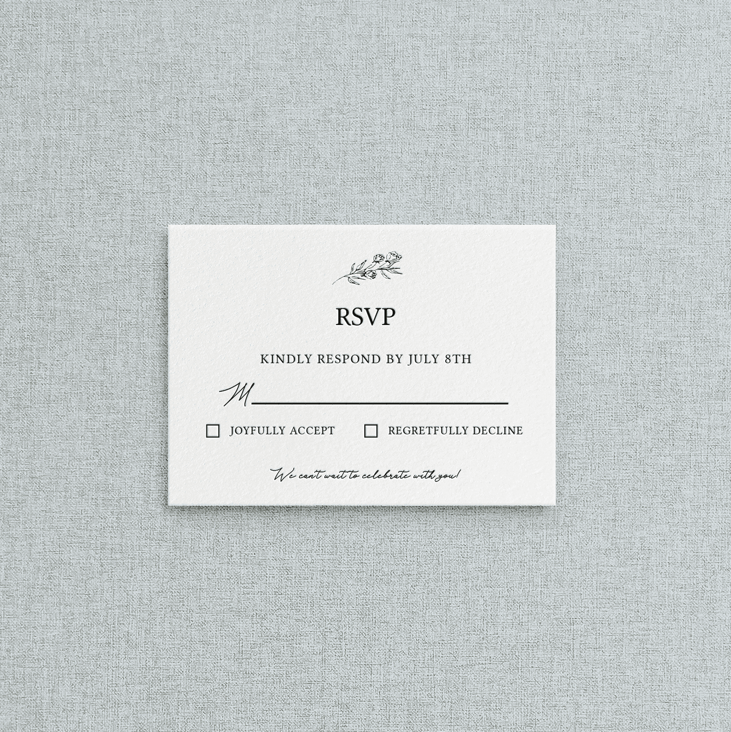 Rose Curated Collection Mail In Response Card