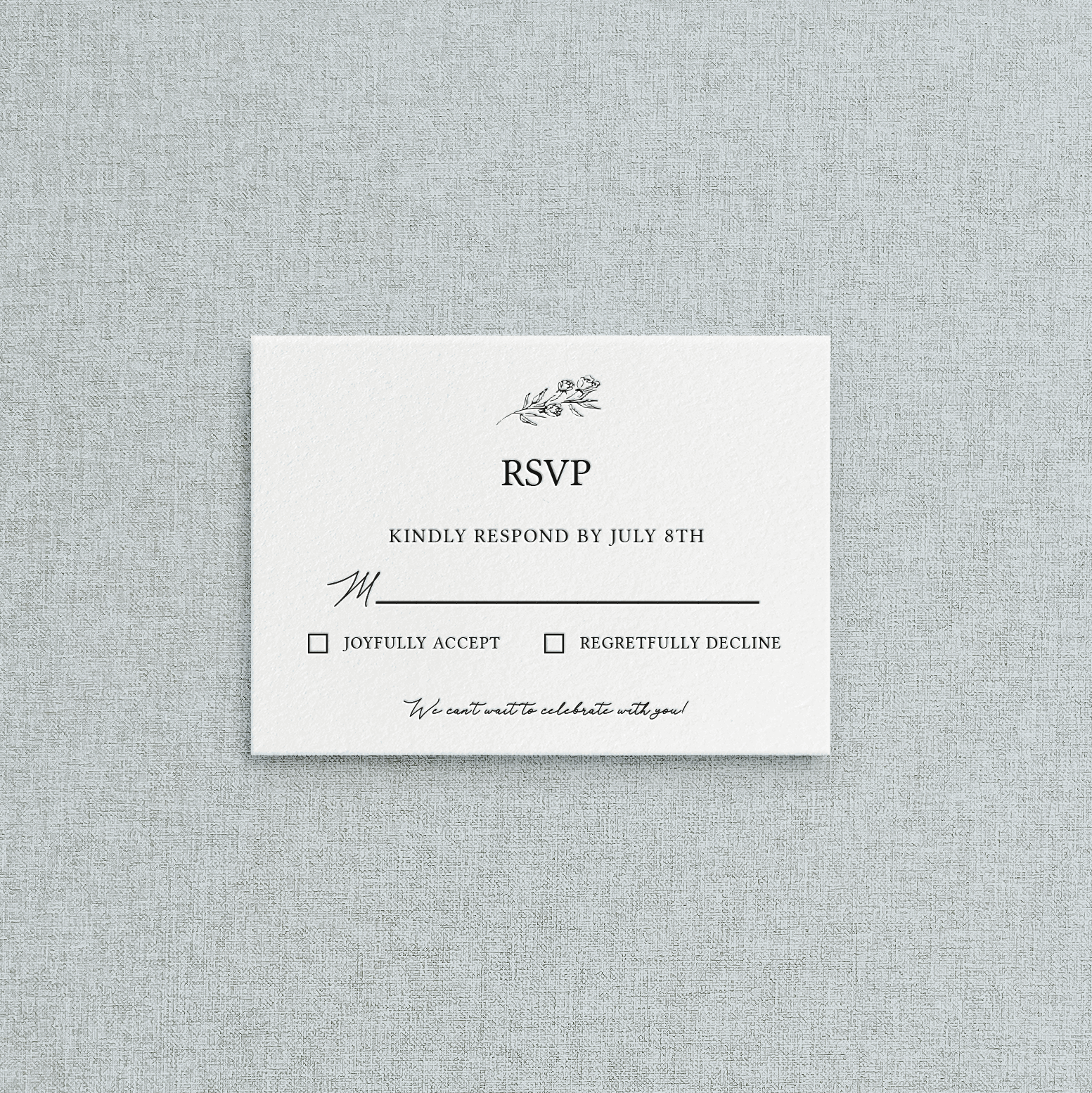 Rose Curated Collection Mail In Response Card