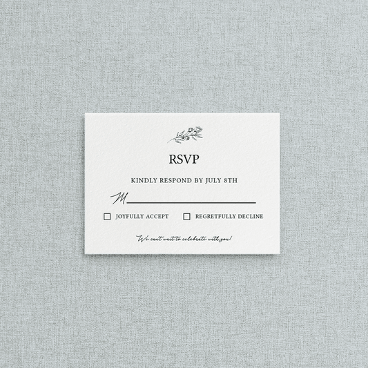 Rose Curated Collection Mail In Response Card