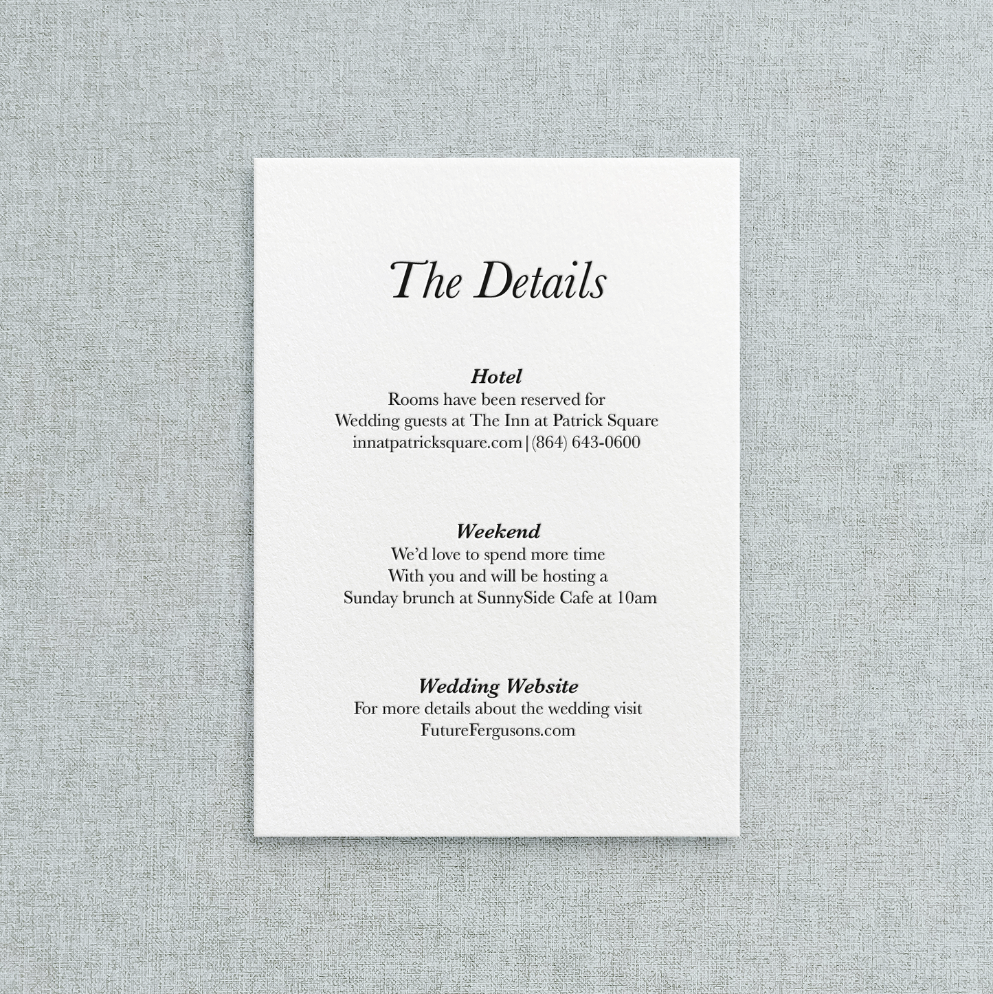 Rose Curated Collection Details Card