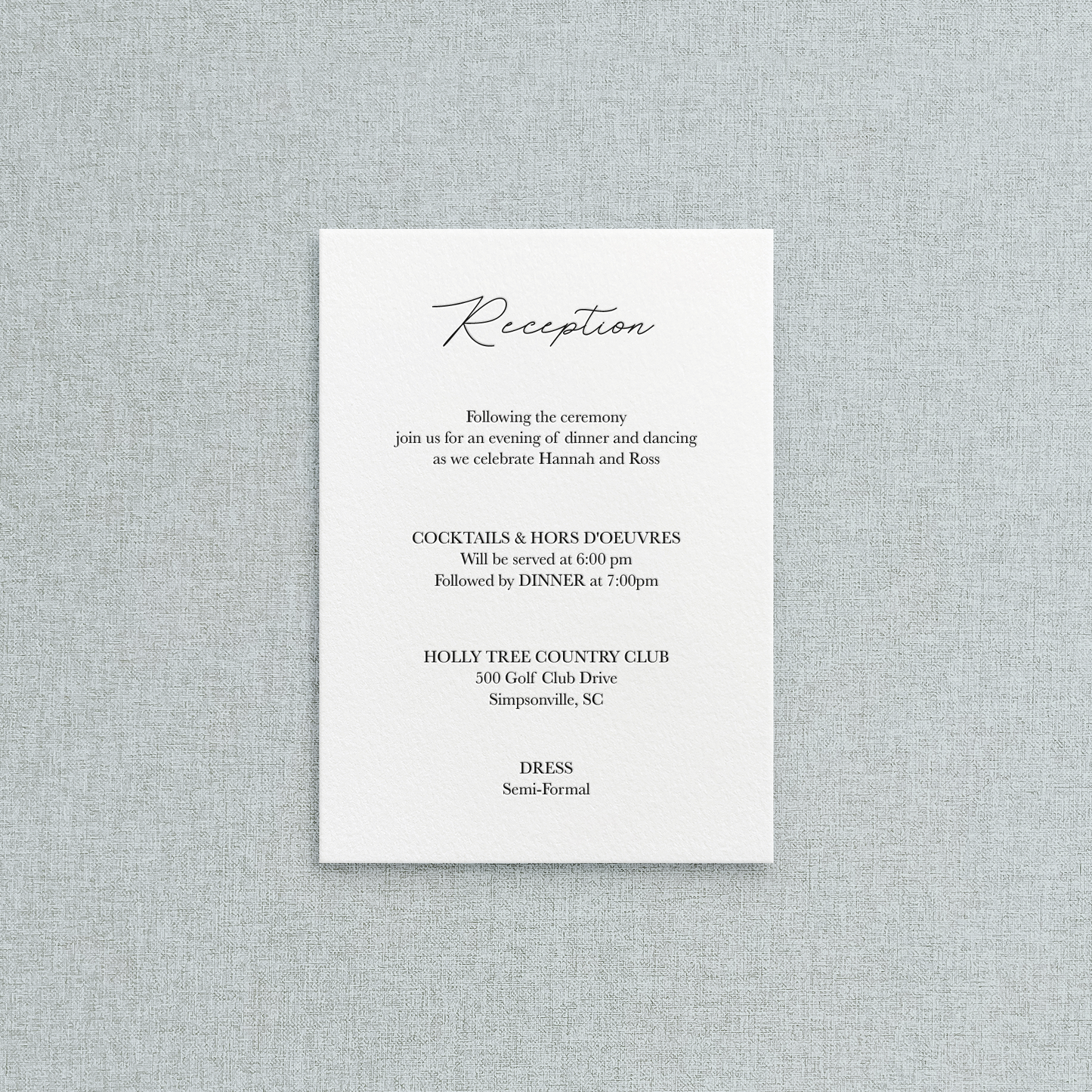 Hannah Curated Collection Details Card