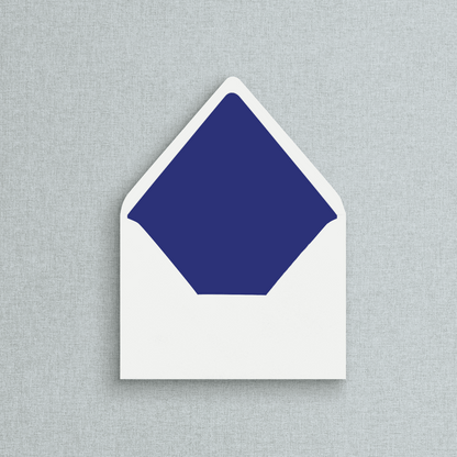 Solid Royal Blue Envelope Liner for Wedding Invitations
