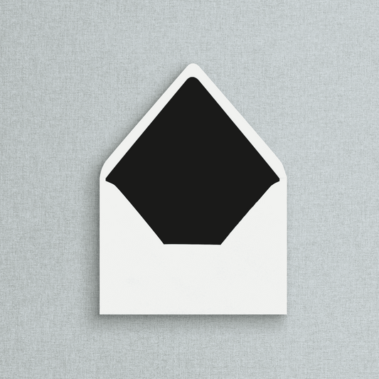 Solid Black Envelope Liner for Invitaitons