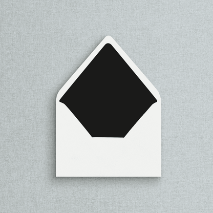 Solid Black Envelope Liner for Wedding Invitaitons