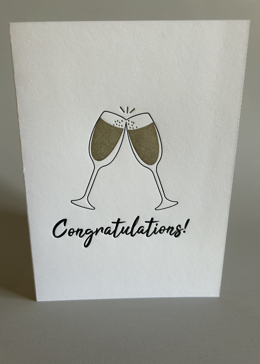 Champaign Congratulation Greeting Card