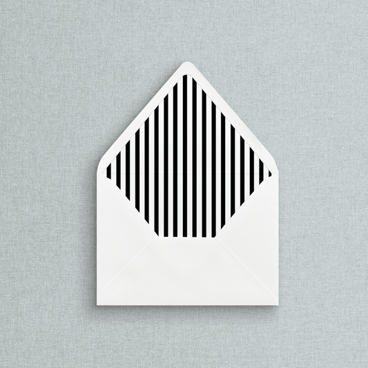 Striped Envelope Liner for Wedding Invitations