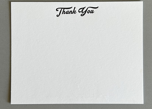 Letterpress Thank You Card- Cursive