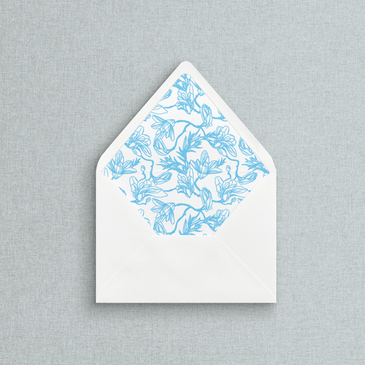 Flower Pattern Envelope Liner for Wedding Invitations