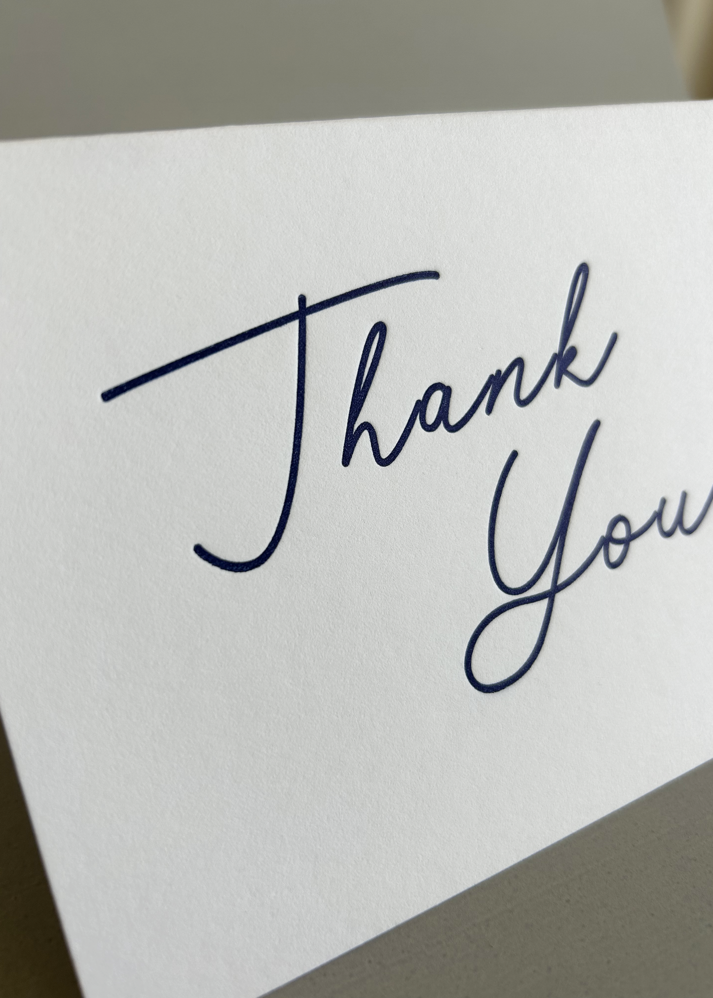 Folding Cursive Thank You Cards