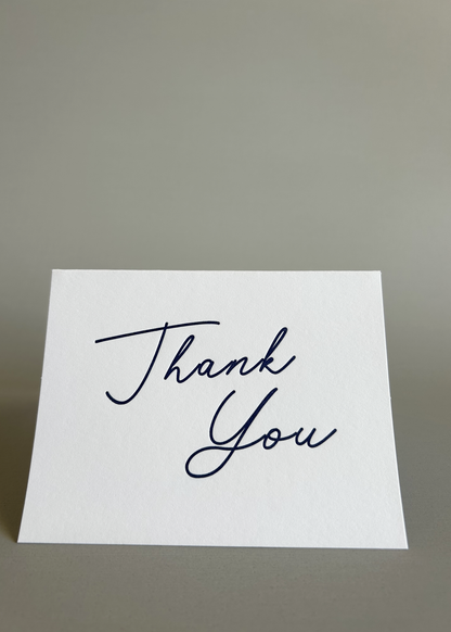 Folding Cursive Thank You Cards