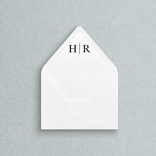 Modern Monogram Emvelope Liner for Wedding Invitations
