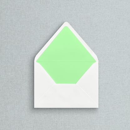 Solid Sage Green Envelope Liner for Wedding Invitations