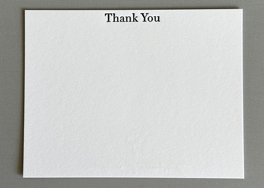 Letterpress Thank You Card- Serif