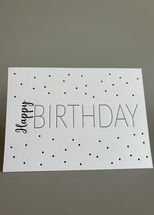 Polka Dot Happy Birthday Card