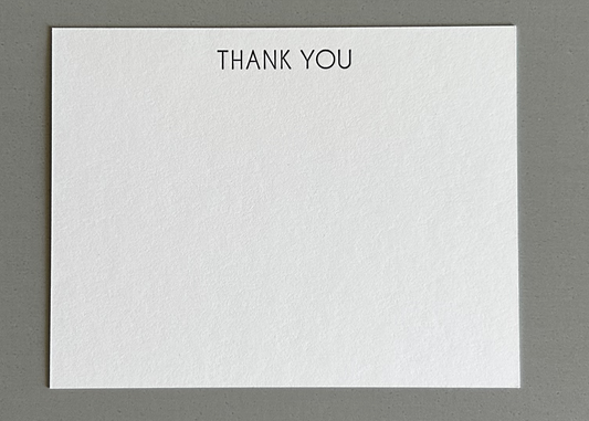 Letterpress Thank You Card- Sans Serif Uppercase